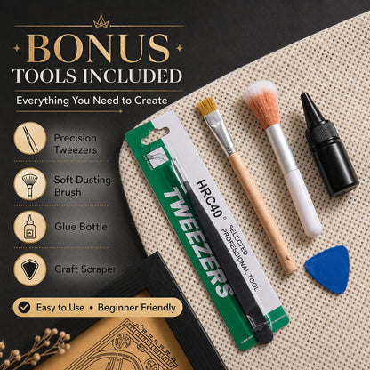 DIY Handmade Foil Sticker Art Kit – Colorful Stained Glass Craft, Girl with Pearl Earring, Fun Relaxing Creative Activity, Framed Artwork Display, Beginner Friendly