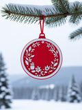 3D Printed Fluorescent Christmas Cutout Paper Ornament (7cm Red Night Light)