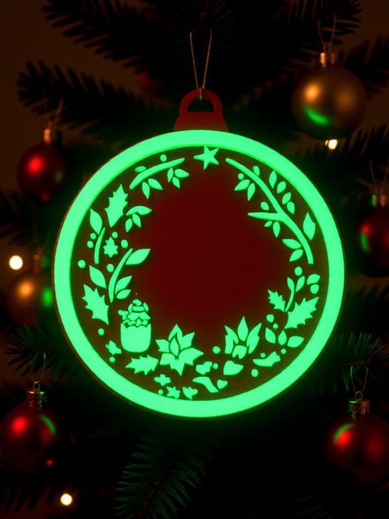 3D Printed Christmas Decorations, Red and White, Festive Home Decor, Outdoor Snowy Accents, 7cm