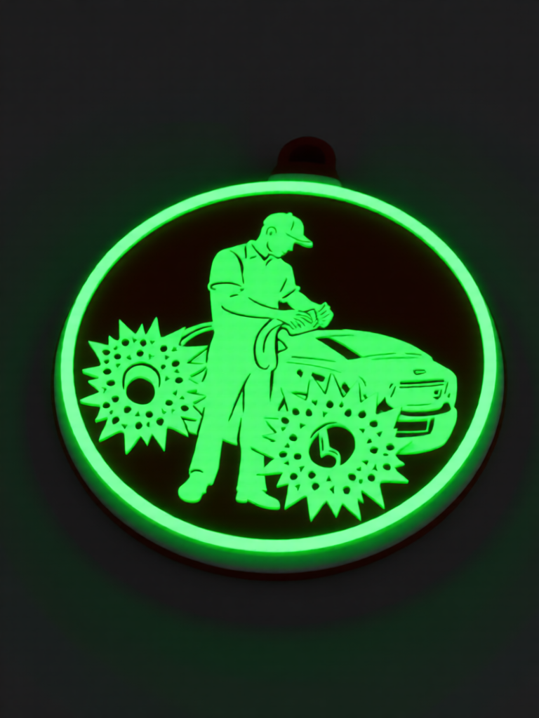 3D Printed Fluorescent Christmas Tree Decorations, Festive Home Decor, Red and White, 7cm, Festive Atmosphere